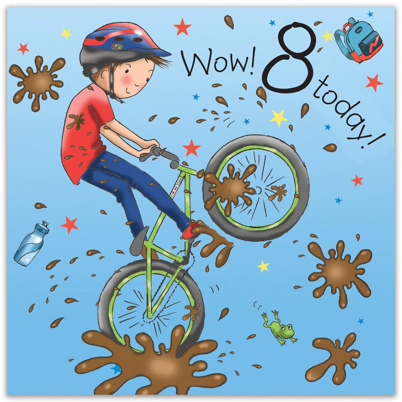 Twizler 8th Birthday Card for Boy with BMX Bike â€“ Age 8 Birthday Card â€“ Age 8 Card â€“ Age 8 Boys Gifts â€“ Childrens Birthday Card â€“ Boys Birthday Card â€“ Happy Birthday Card - Image 2